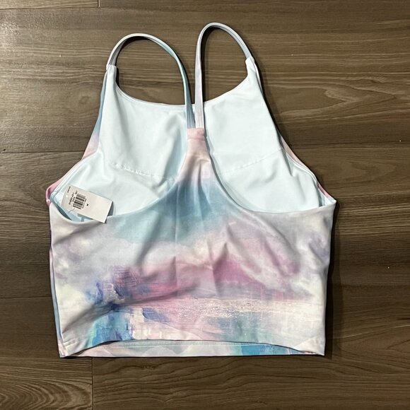 Old Navy Active Tank Top Built in Bra Size Medium Blue Purple Pink - Picture 3 of 3